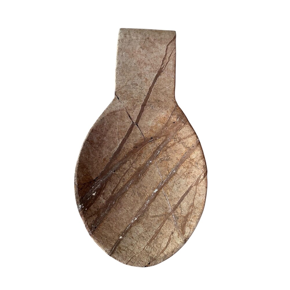 Marble Spoon Rest: Large Natural Stone Kitchen Countertop Decor – 11" x 6"